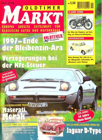 Deckblatt Oldtimer Markt (11/1996)